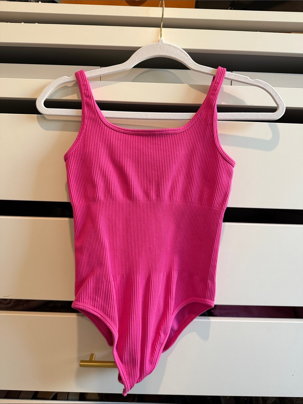 Pink Ribbed bodysuit